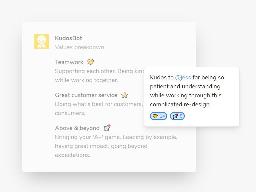 KudosBot Recognize Employees