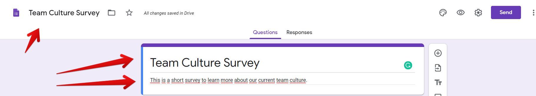 Team culture form